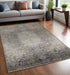 4' X 5' Tan And Gray Oriental Distressed Area Rug
